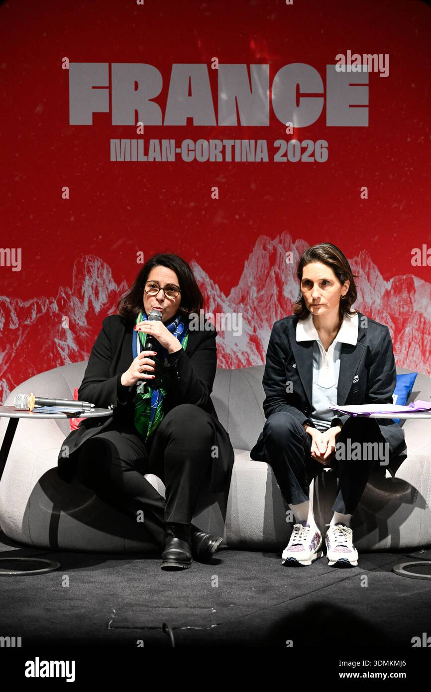 Minister of Sports, Youth, and Community Life Marina Ferrari, President ...