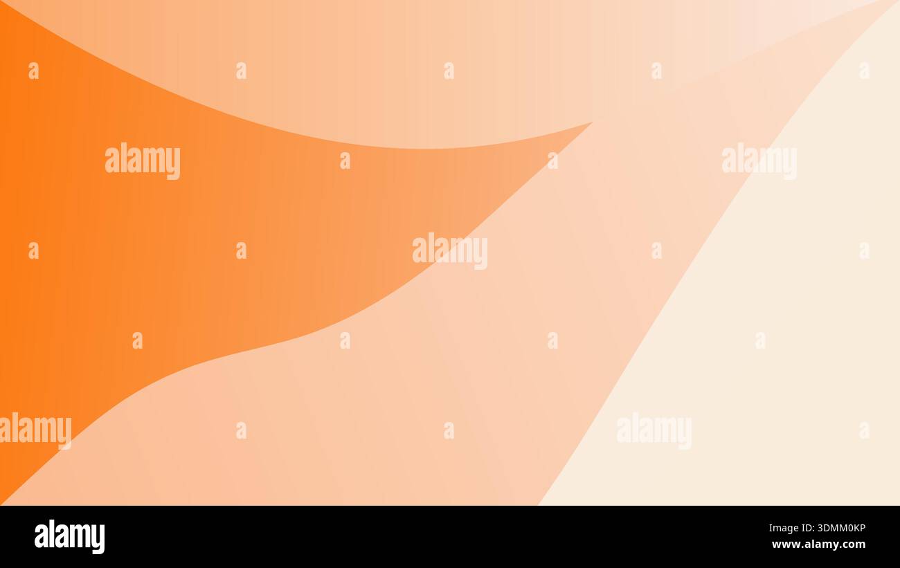 Minimal gradient mesh in orange–peach–cream Stock Vector