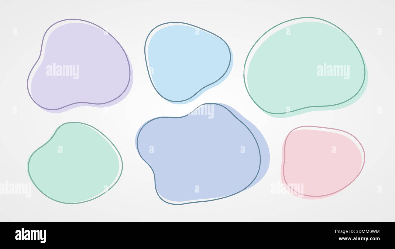 Colorful abstract shapes on a light gray background Stock Vector