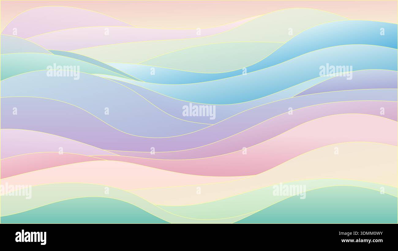Vibrant wavy lines in pastel hi-res stock photography and images - Alamy