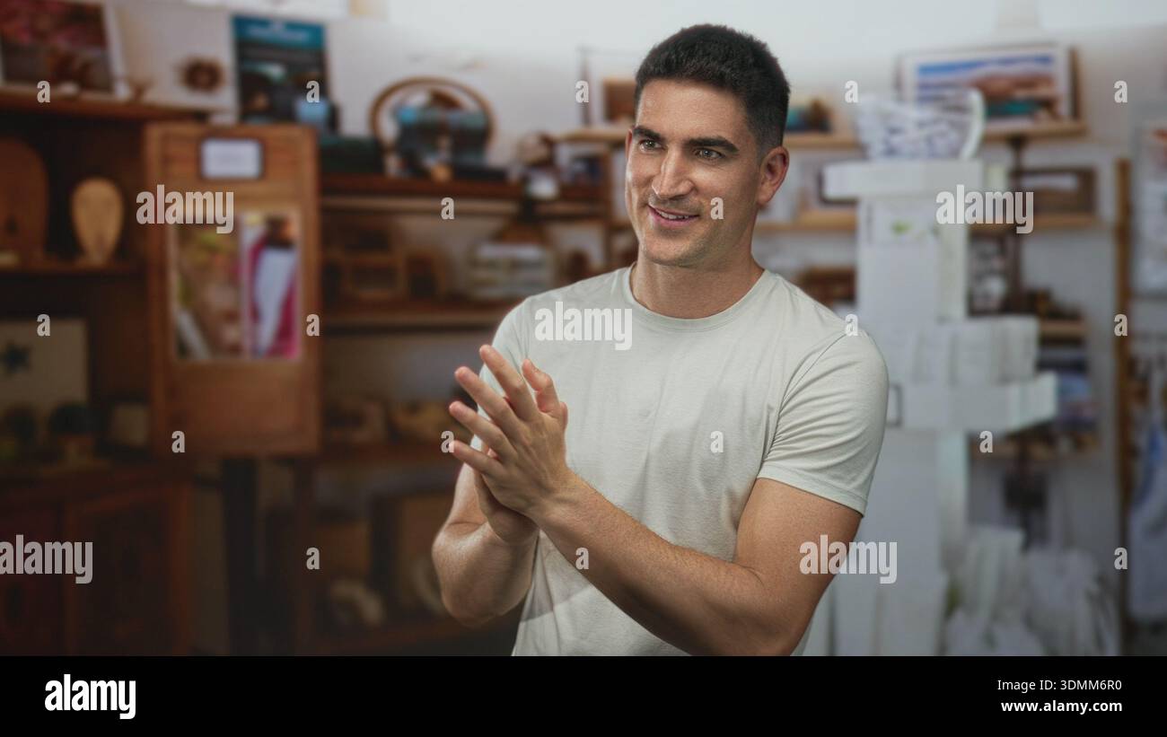 Man surrounded clapping hands hi-res stock photography and images - Alamy
