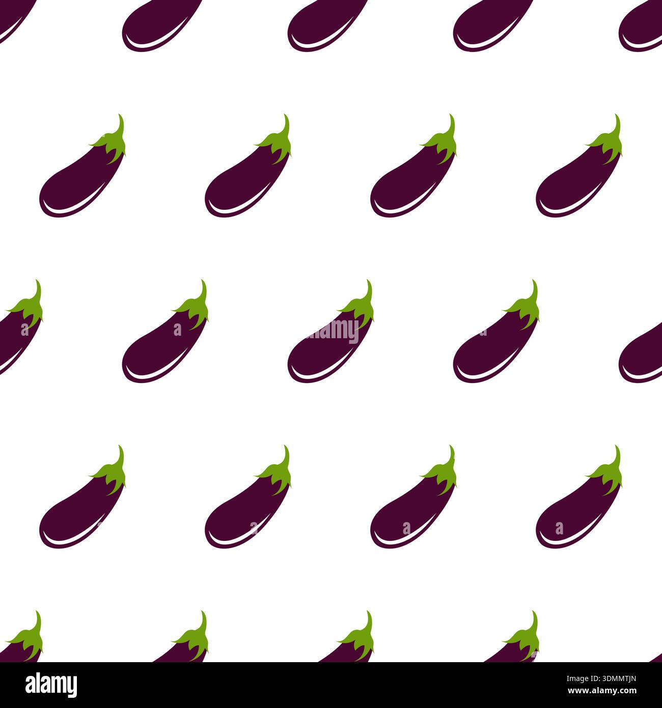 Eggplant seamless pattern Background. flat illustration Eggplant background vector Stock Vector