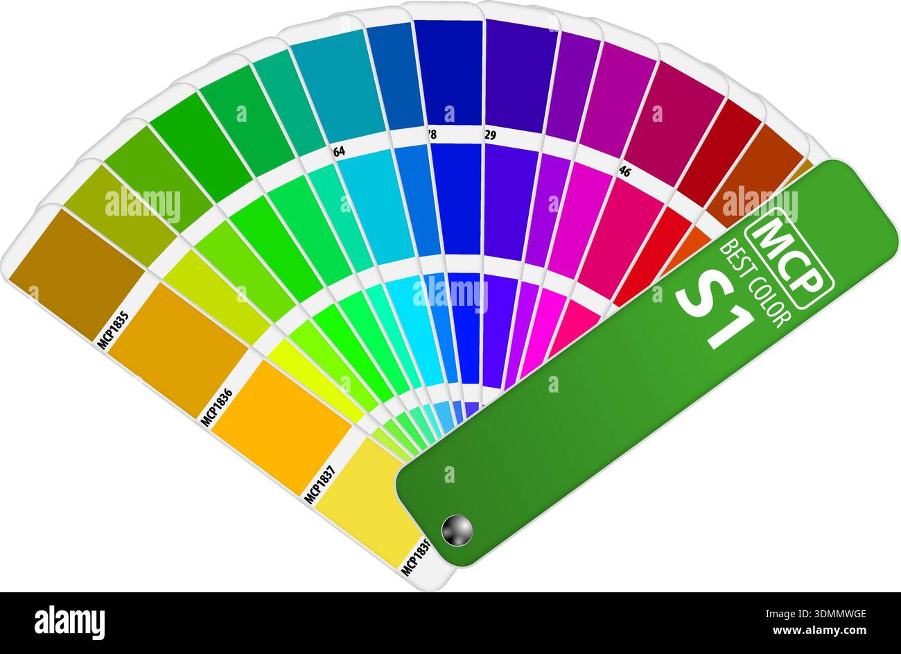 Color Guide Palette, isolated on white background, vector illustration ...
