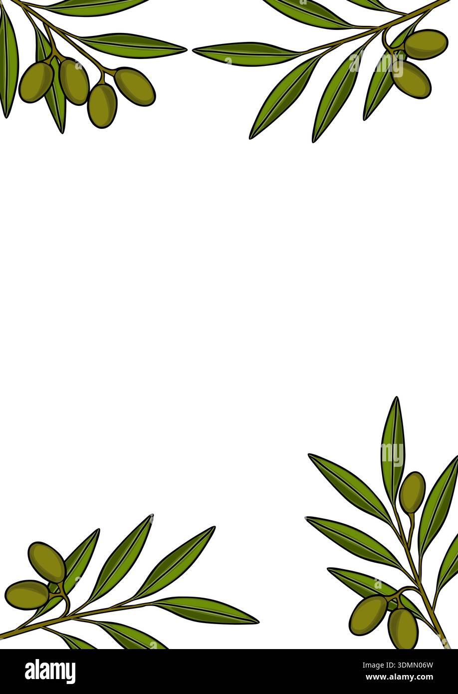Vector - Festive Pesach poster with olive branches and green olives ...