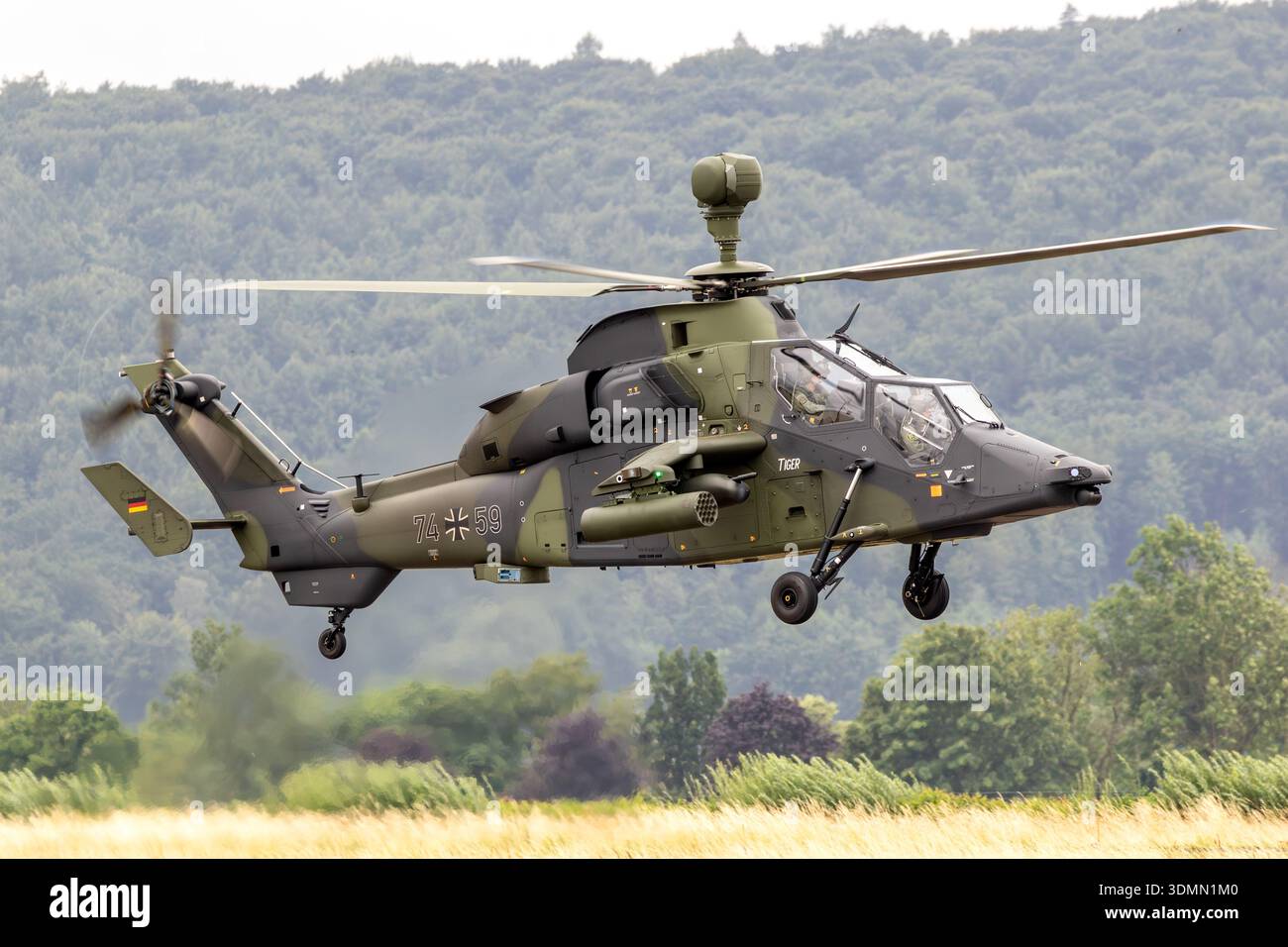 German Army Airbus Eurocopter Tiger UHT attack helicopter taking off ...