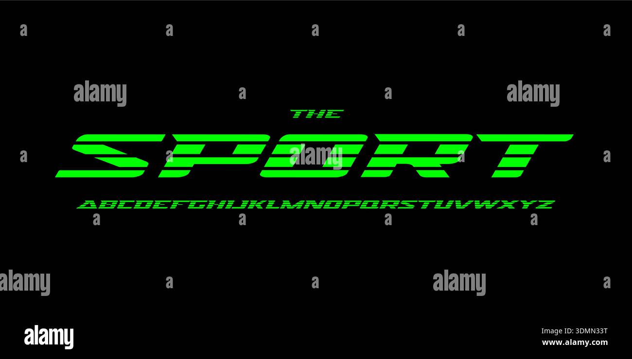 Airforce sports alphabet, sharp dynamic letters, bold speed font for ...