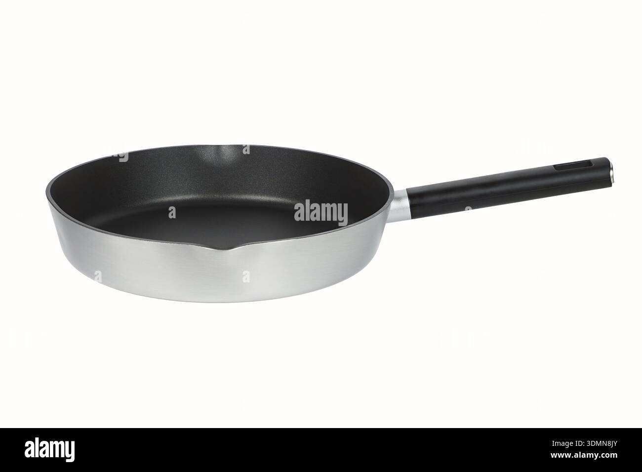 Black frying pan isolated on white background Stock Photo