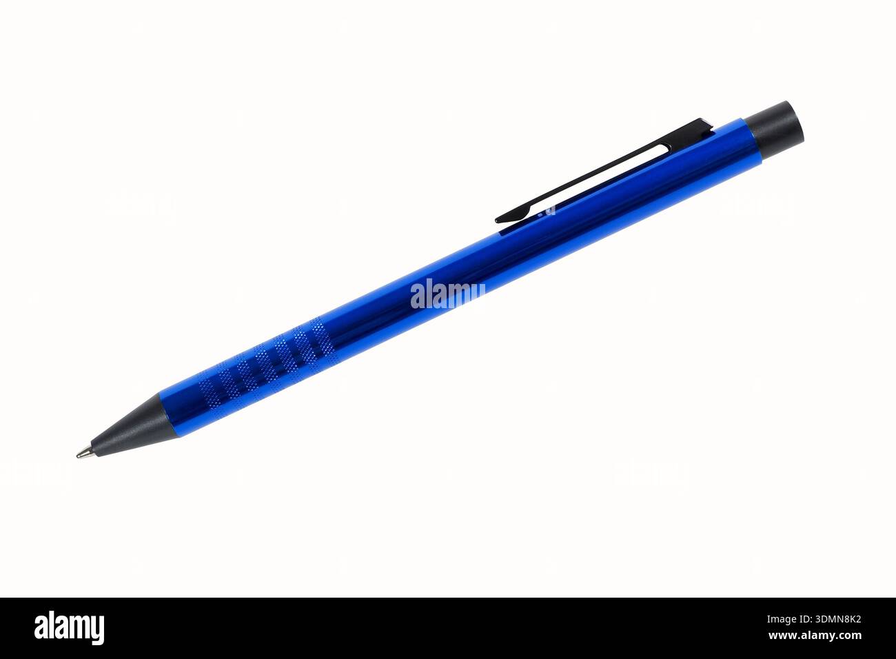 Blue ballpen isolated on white background Stock Photo