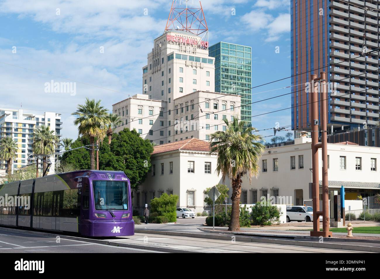 Phoenix metro rail system, Phoenix, Arizona, USA Stock Photo