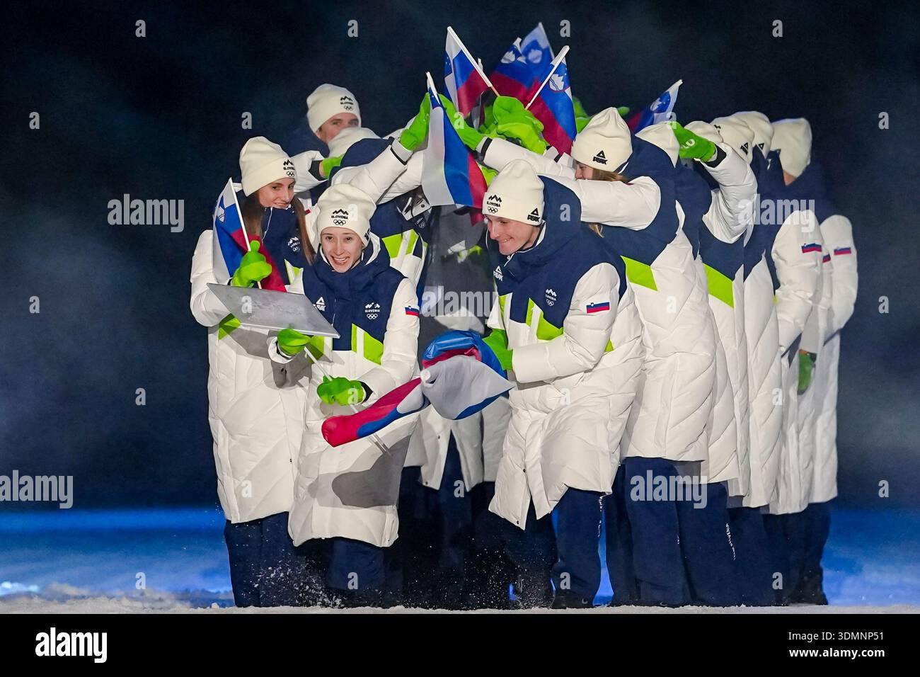 Nika Prevc And Domen Prevc The Flag Bearers Of Slovenia Take Part In nika-prevc-and-domen-prevc-the-flag-bearers-of-slovenia-take-part-in
