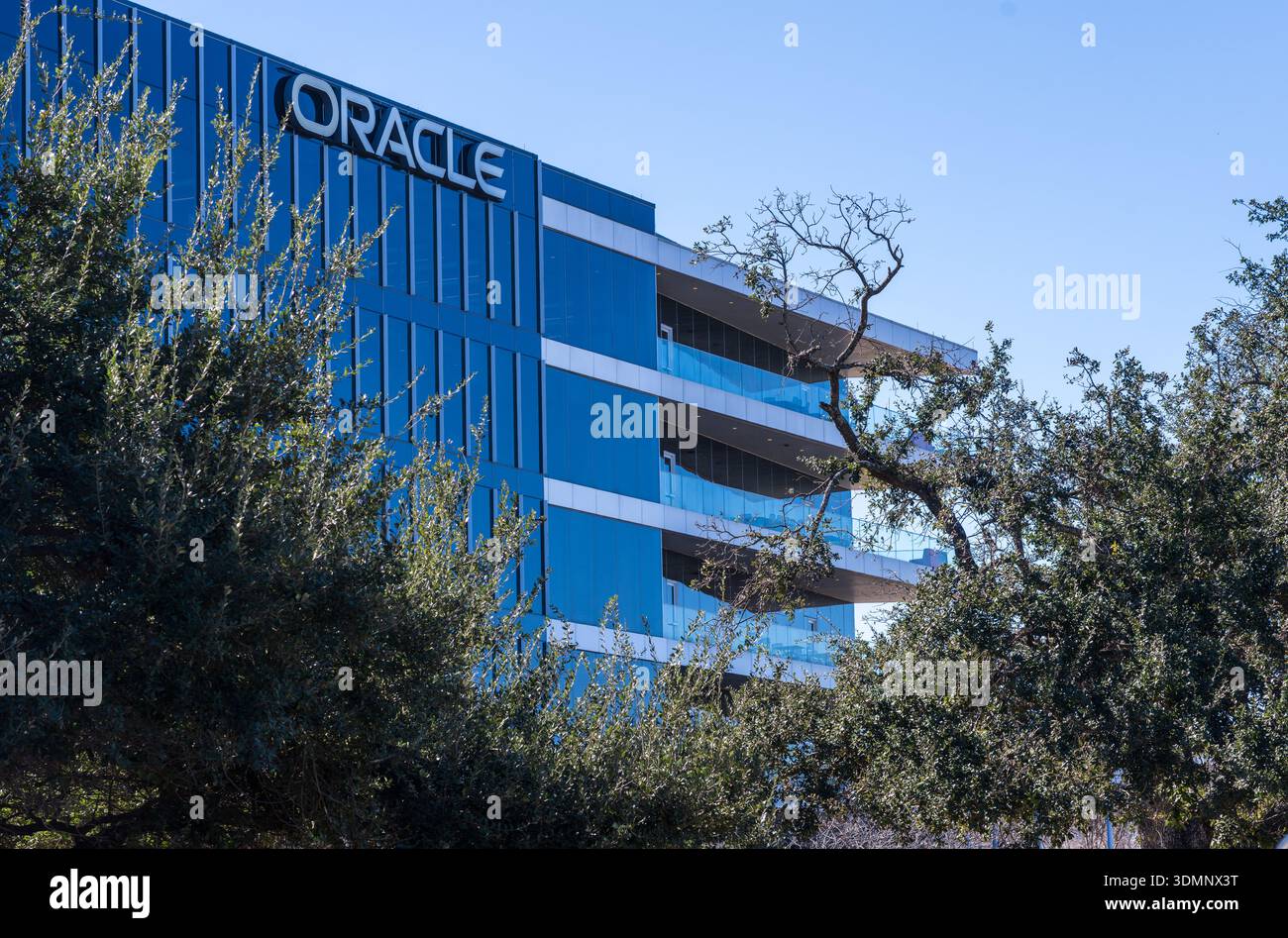 Oracle Austin Cmapus Austin, TX - 5 February 2026: Oracle Waterfront Campus building ...