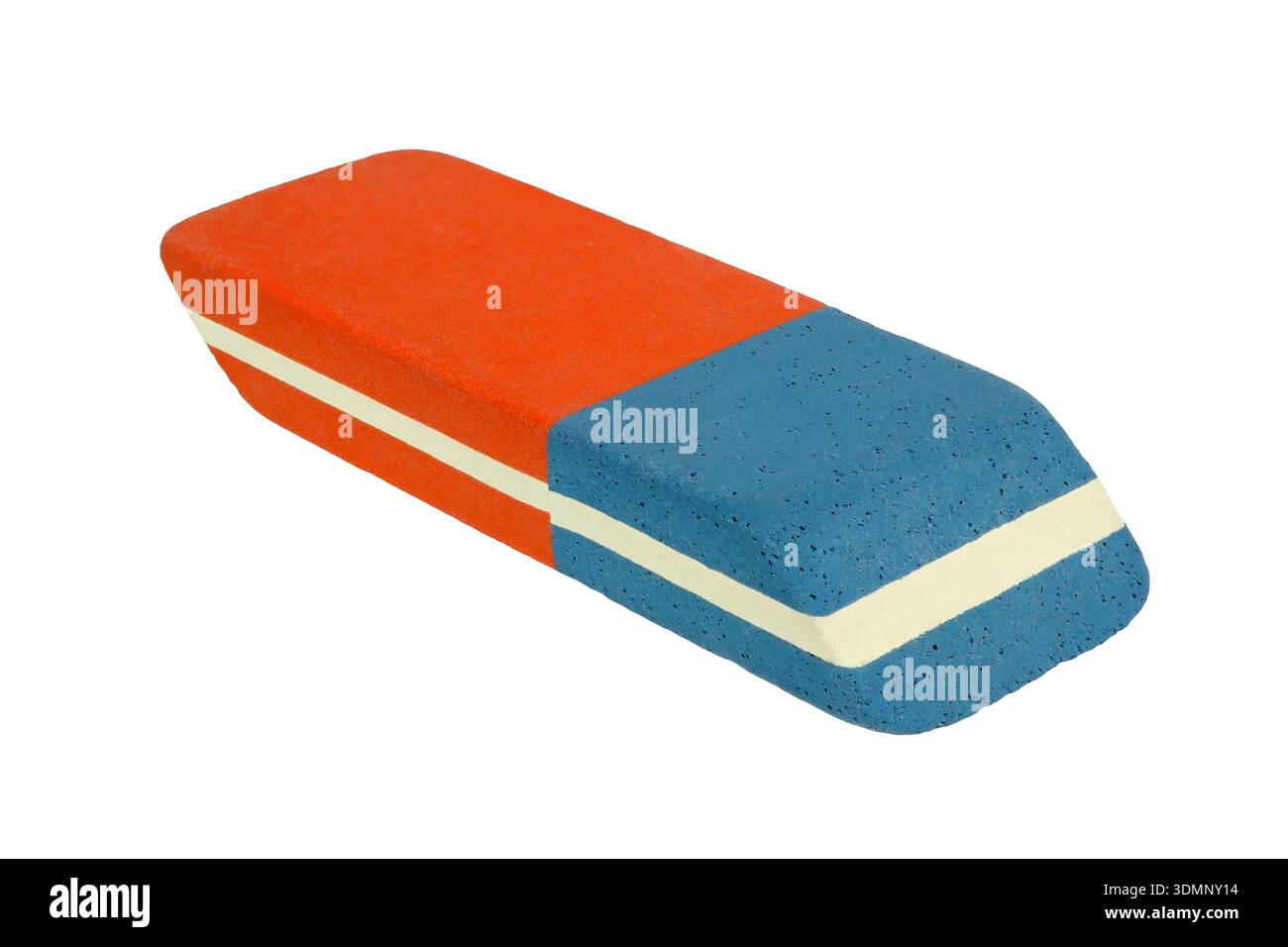 Rubber eraser for pencil and ink pen isolated on white background Stock Photo