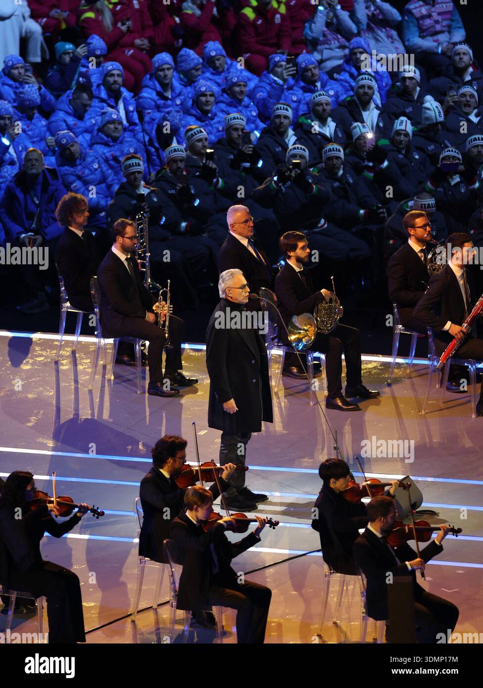 Andrea Bocelli At The Opening Ceremony Of The Milano Cortina 2026 Andrea Bocelli At The Opening Ceremony Of The Milano Cortina 2026 Winter Olympic Games At San Siro Stadium Milano Olympic Stadium In Milan On February 6 2026 Photo By Alexis 3DMP17M 