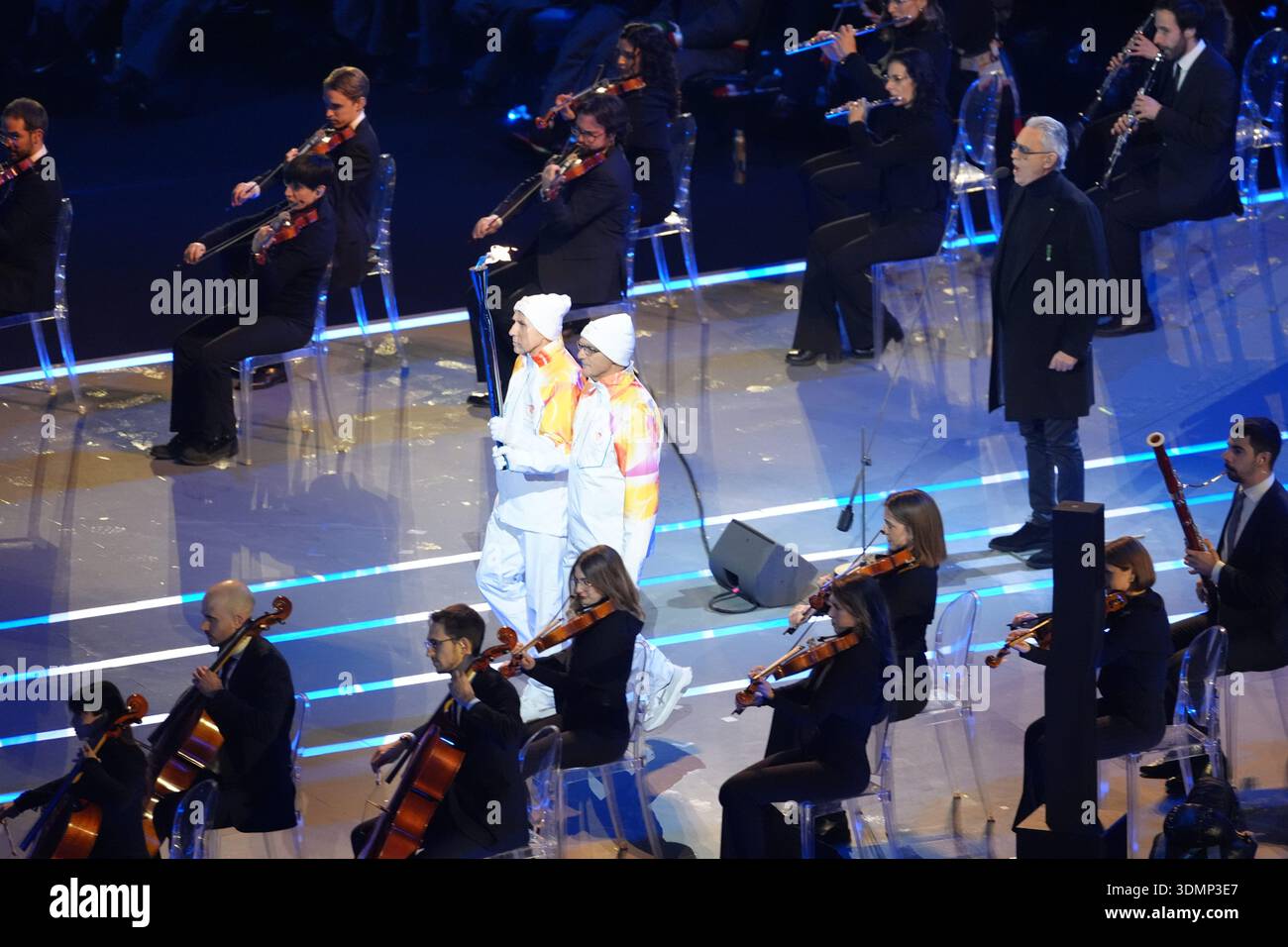 Andrea Bocelli During The Opening Ceremony Of The Milano Cortina Winter Andrea Bocelli During The Opening Ceremony Of The Milano Cortina Winter Olympics In Milan Italy February 6 2026 Photo Claudio Furlan Lapresse 3DMP3E7 