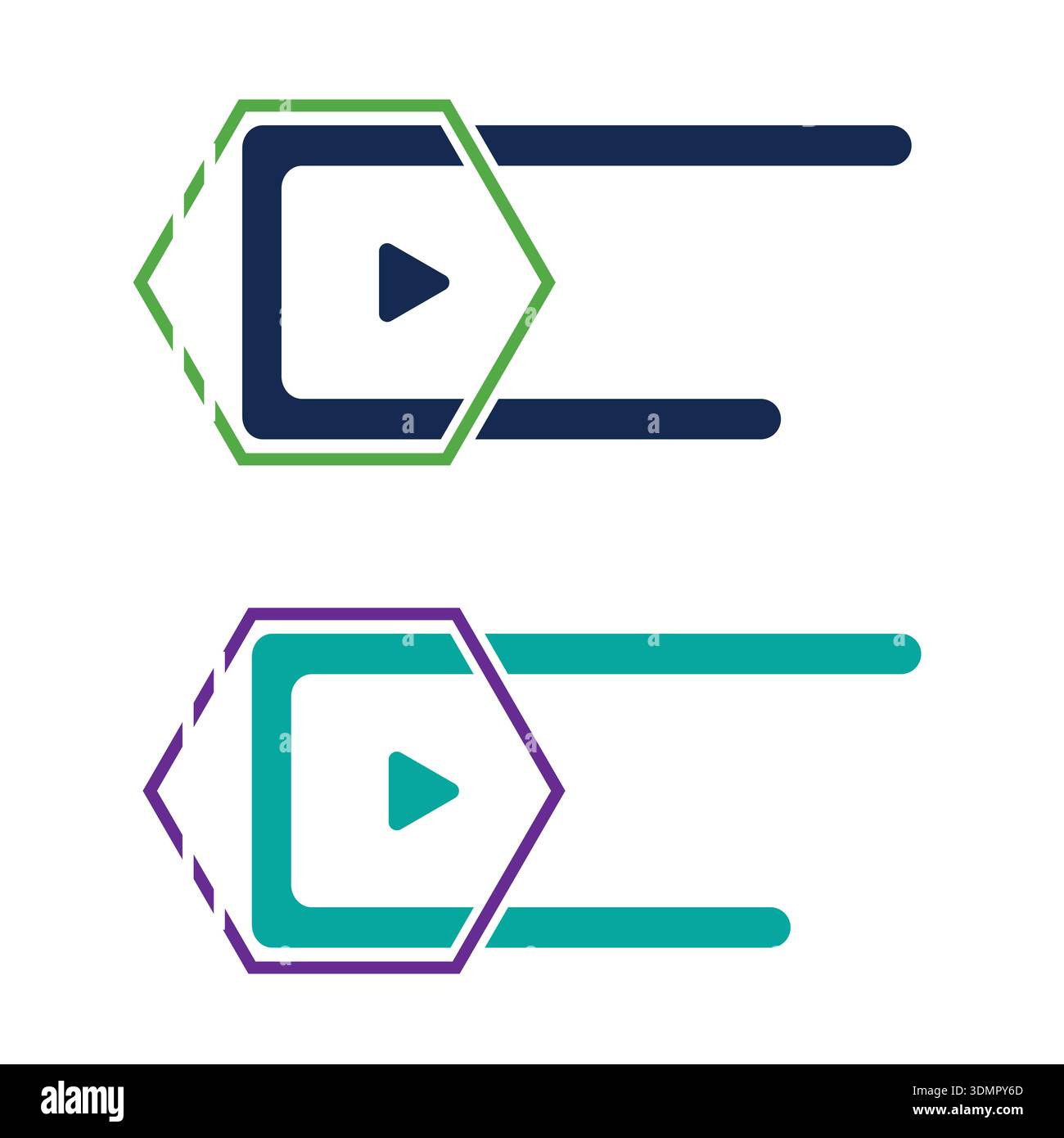 Abstract Play Button Arrow Triangle Icon Vector Logo Template Illustration Design Vector Stock Vector