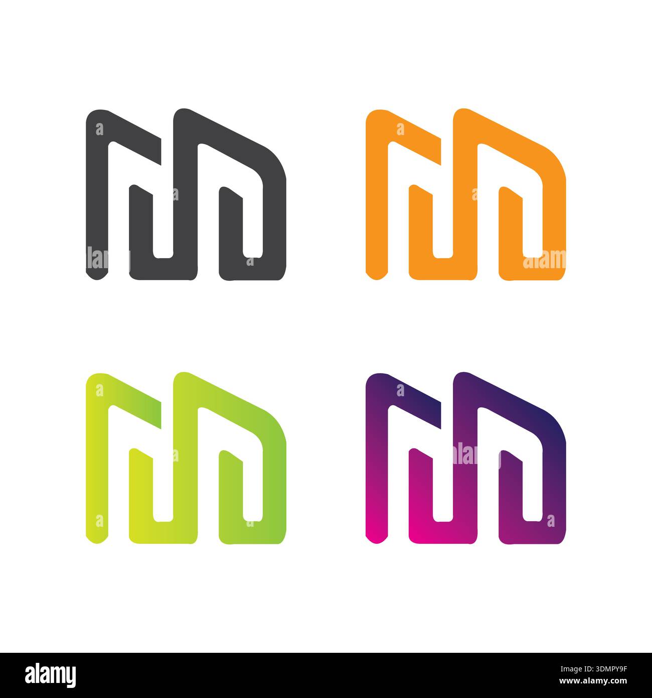 BM MB LETTER LOGO DESIGN VECTOR TEMPLATE Stock Vector