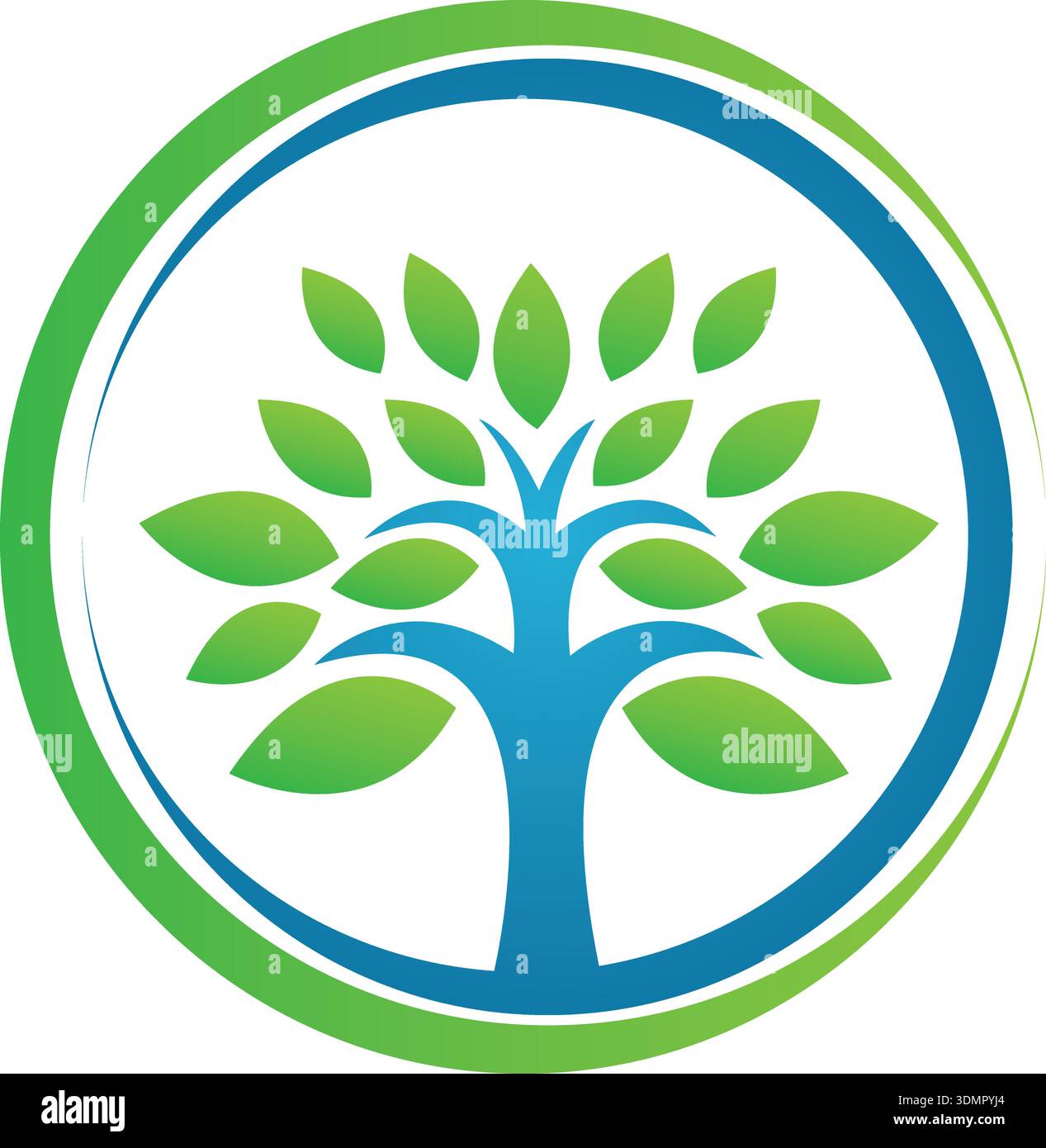 Simple silhouette circle and tree logo vector icons Pro Vector Stock Vector
