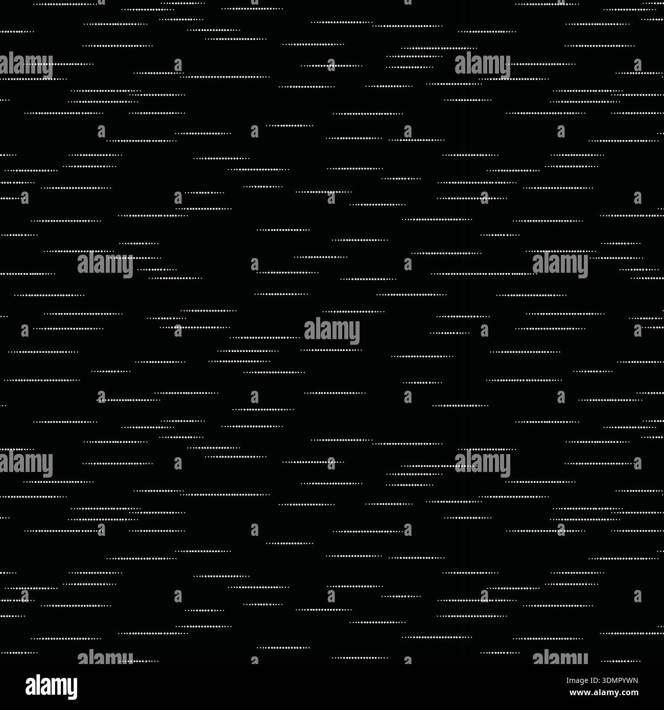 Abstract glitch pattern with horizontal white lines on a black ...