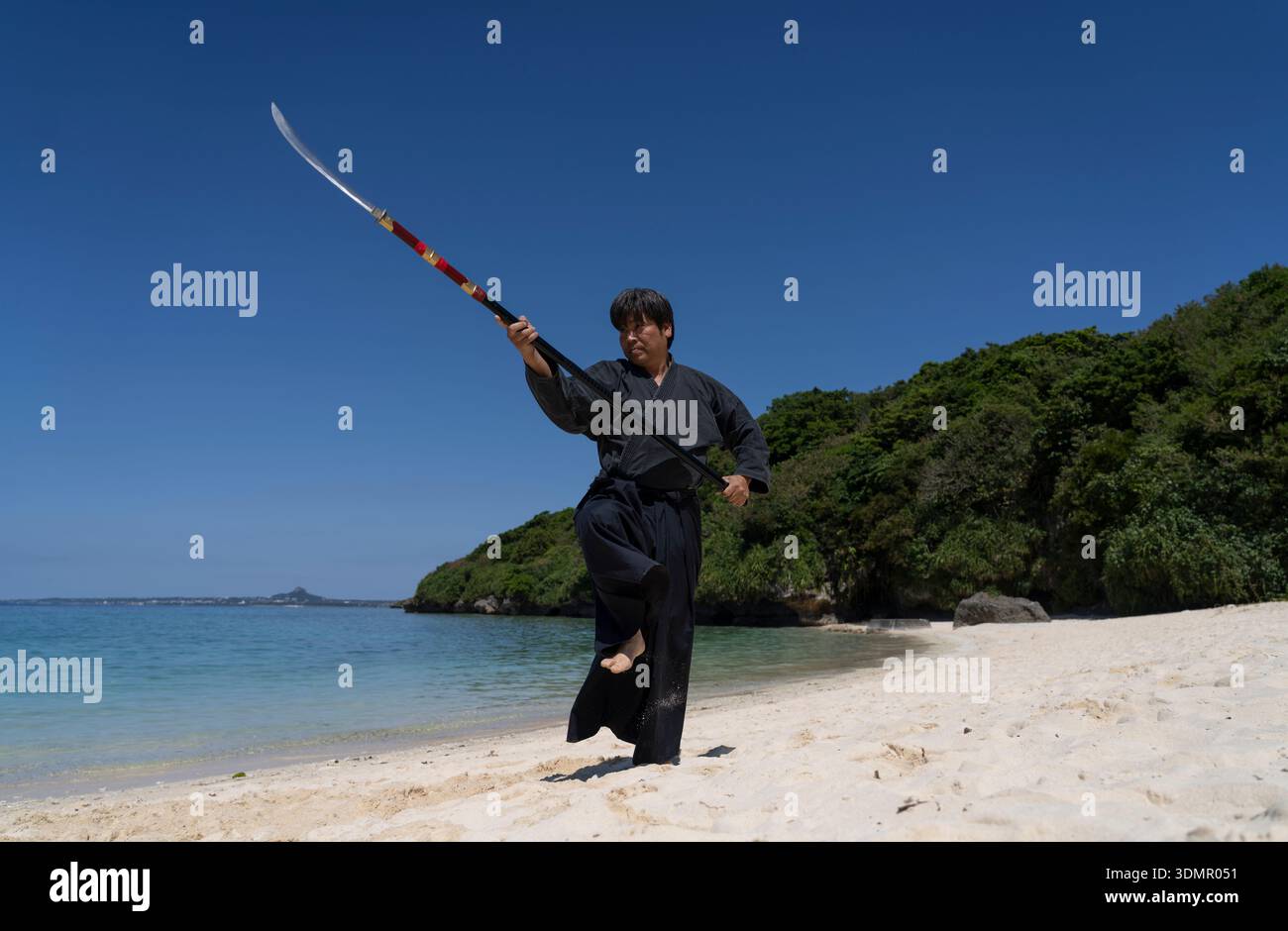 Tatsuya Tamaki 8th Dan Motoburyu Moidi Photographed for the Karate Masters Portrait Project in Motobu, Okinawa 2025 /03/ 23 Chris Willson Photography Stock Photo