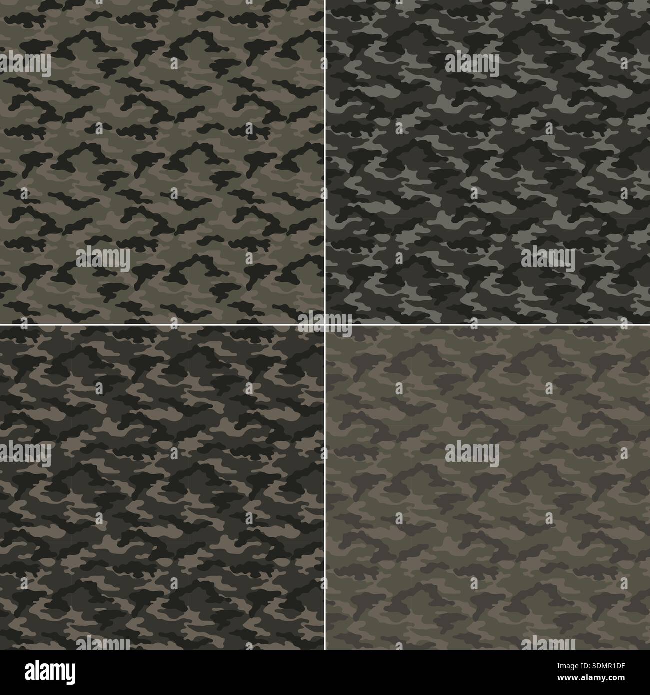 Basic Cactical Pattern Set of Seamless Camouflage Pattern Textures, Military and Tactical ...