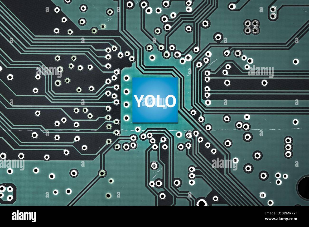 YOLO AI deep learning computer vision technology concept Stock Photo