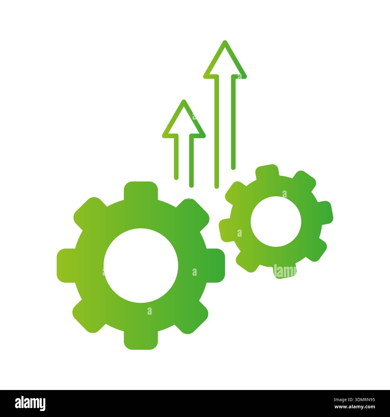 Efficiency growth icon. Productivity increase Vector. Success progress symbol. Professional optimization systems. Stock Vector