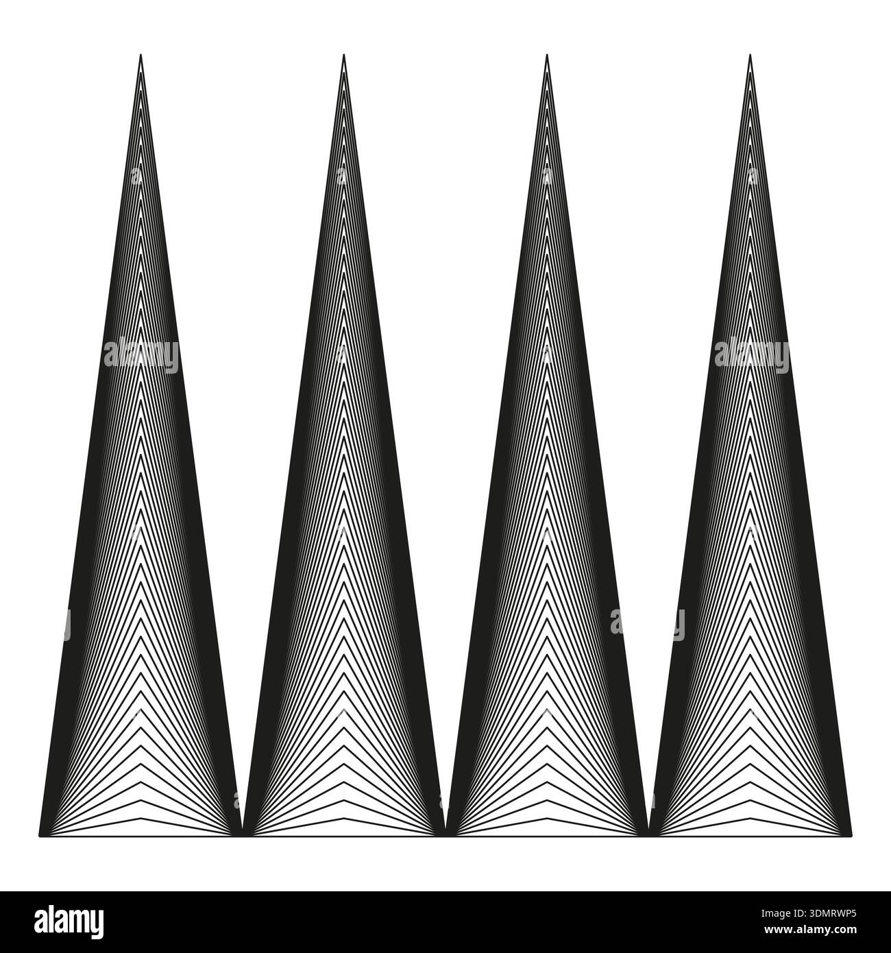 Professional sharp mountain peaks. Detailed geometric triangle pattern. Dynamic Vector shapes. Professional abstract linear peaks. EPS 10. Stock Vector