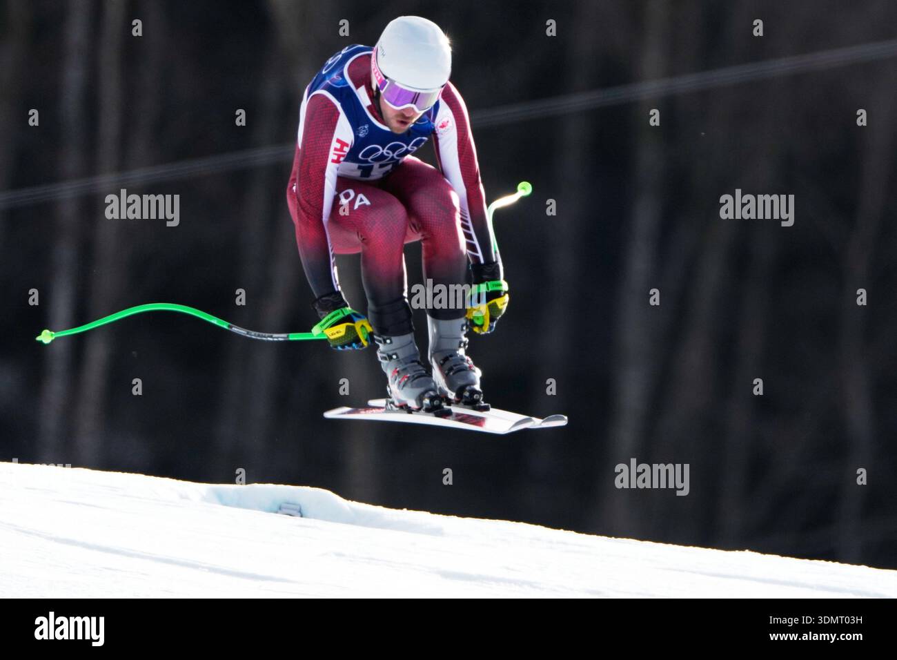 Canada's Cameron Alexander speeds down the course during an alpine ski ...