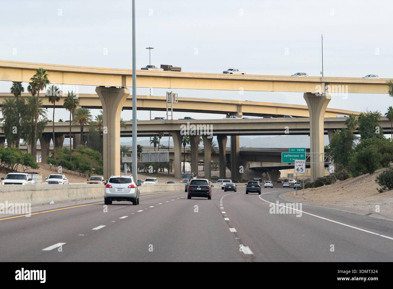 The Stack interchange viewed from US route 60 Phoenix Arizona Stock Photo