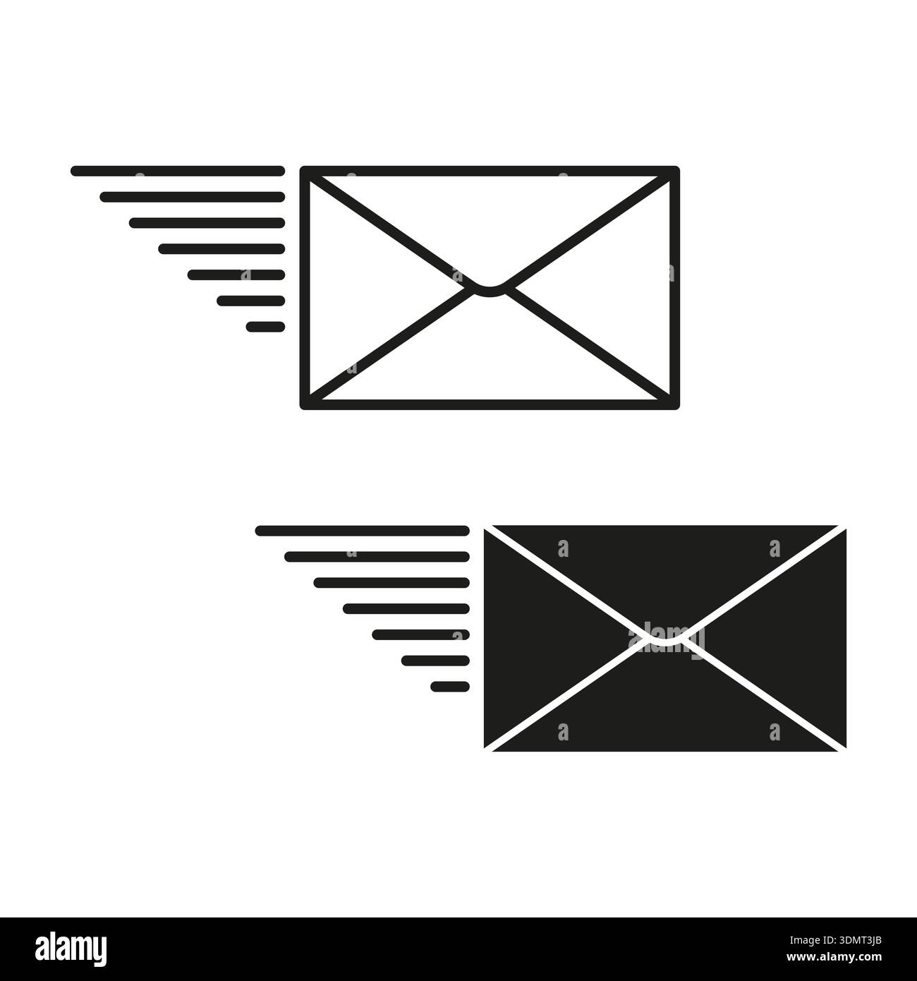 Fast mail icon. Speed letter post. Flying message Vector. Send email sign. EPS 10. Stock Vector