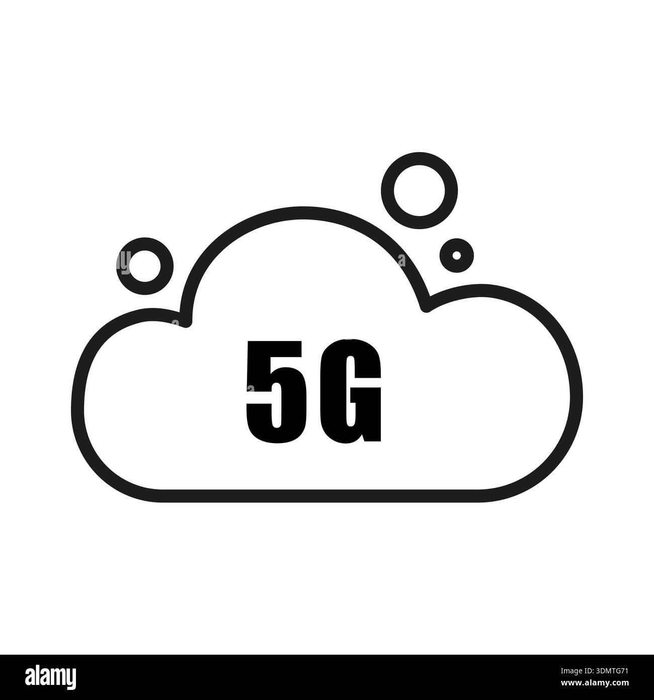 5G cloud icon. Network speed symbol. Internet data Vector. Wireless technology. Stock Vector