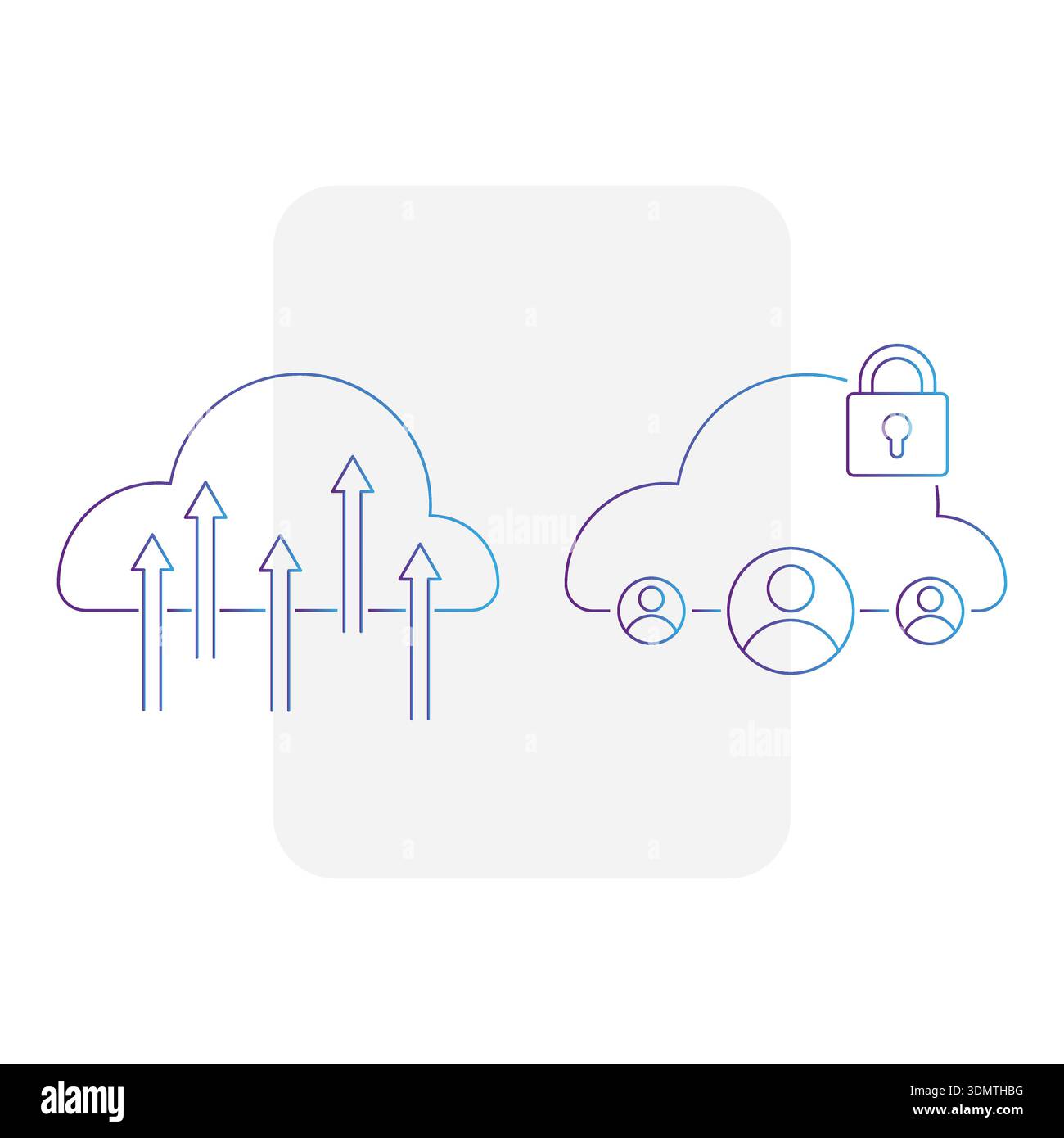 Cloud security icon. Network Vector storage. Digital data symbols ...