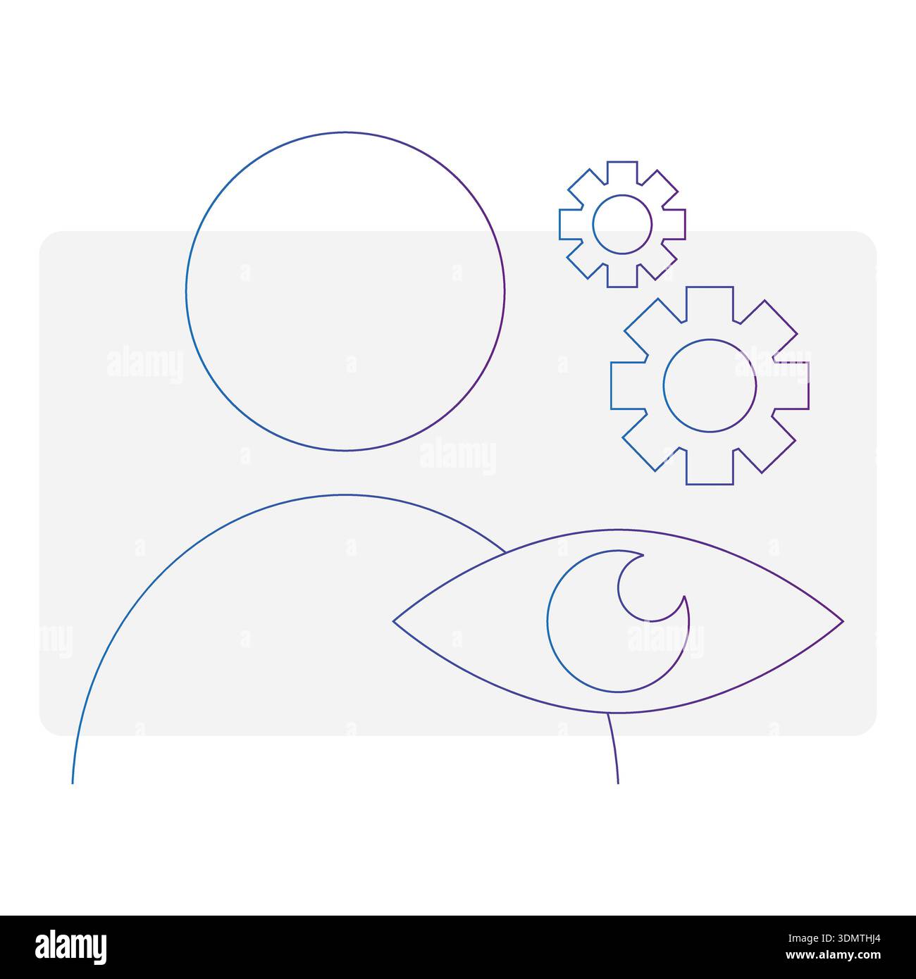 Human profile icon. Cognitive Vector process. Intellectual mind symbols ...