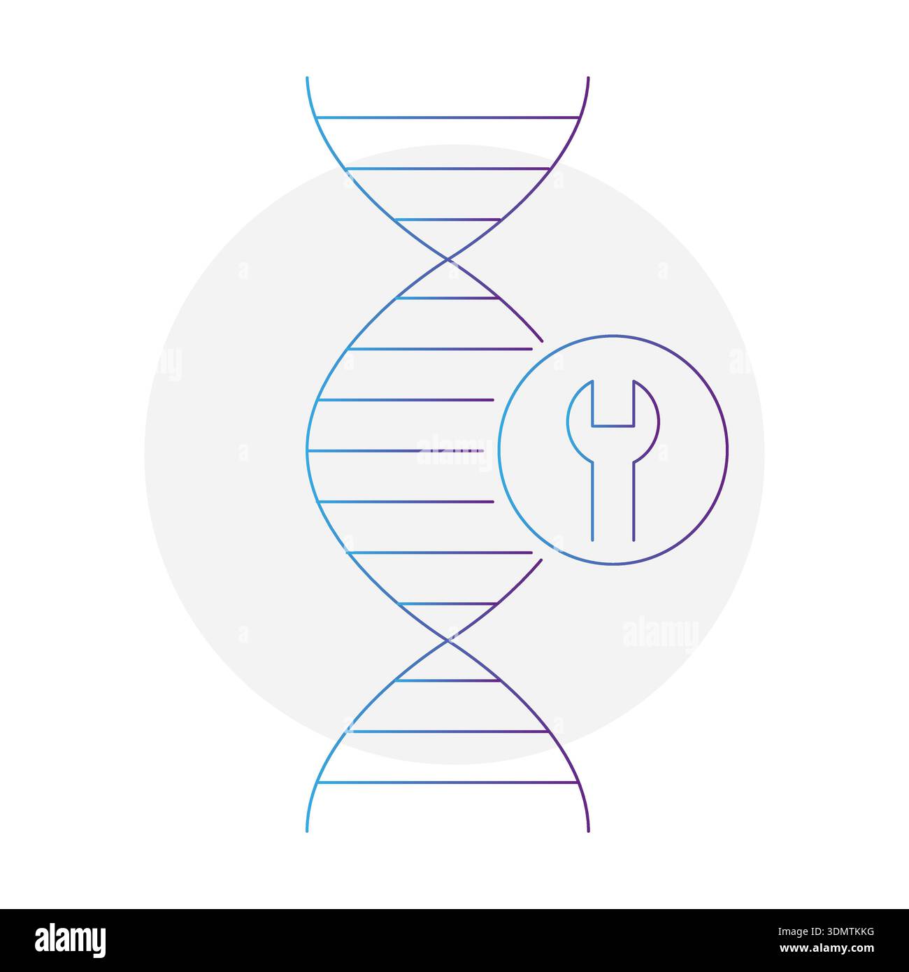 Identification helix icon. Technological engineering Vector. Professional molecule symbol. Modification laboratory element. Stock Vector