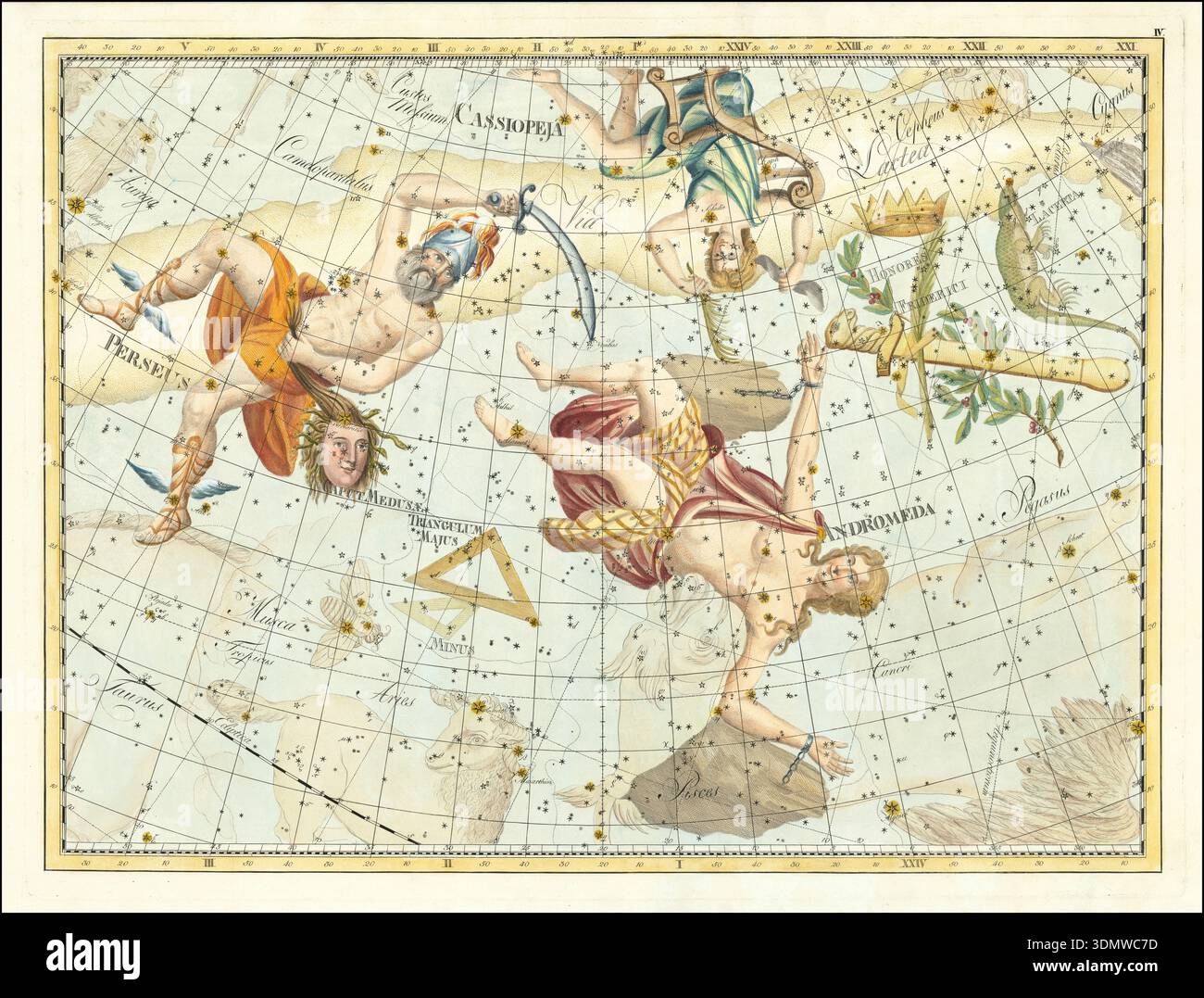 BODE, Johann Elert IV. Cassiopeia, Perseus, Andromeda... Coelum ...
