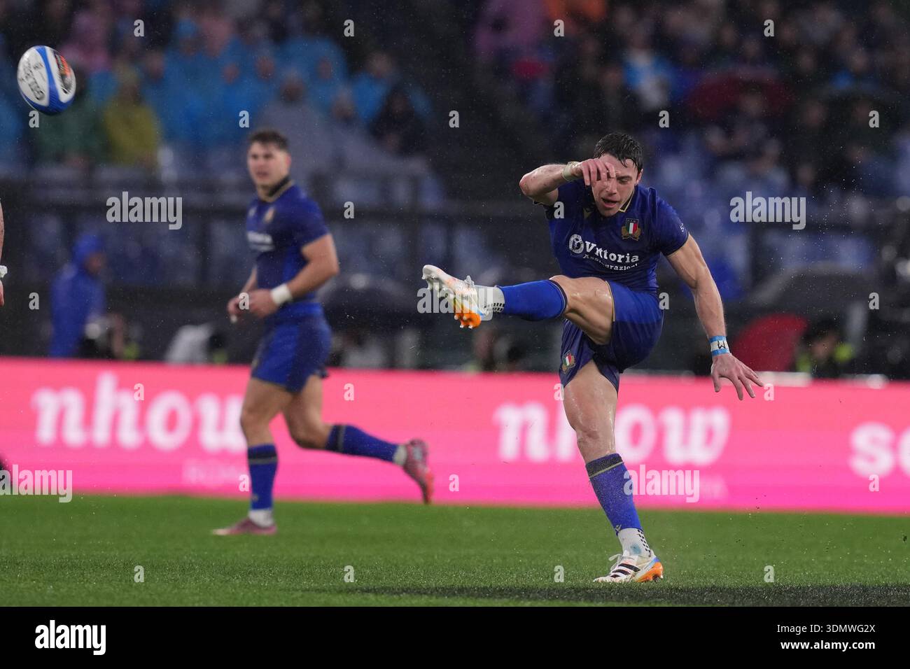 Italy’s Paolo Garbisi during the Six Nations rugby union match between ...