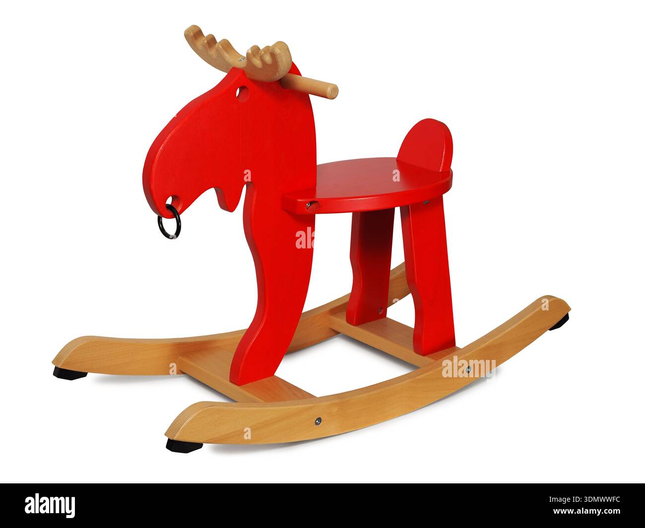 Red Rocking Stool Red rocking chair isolated on white background Stock Photo - Alamy