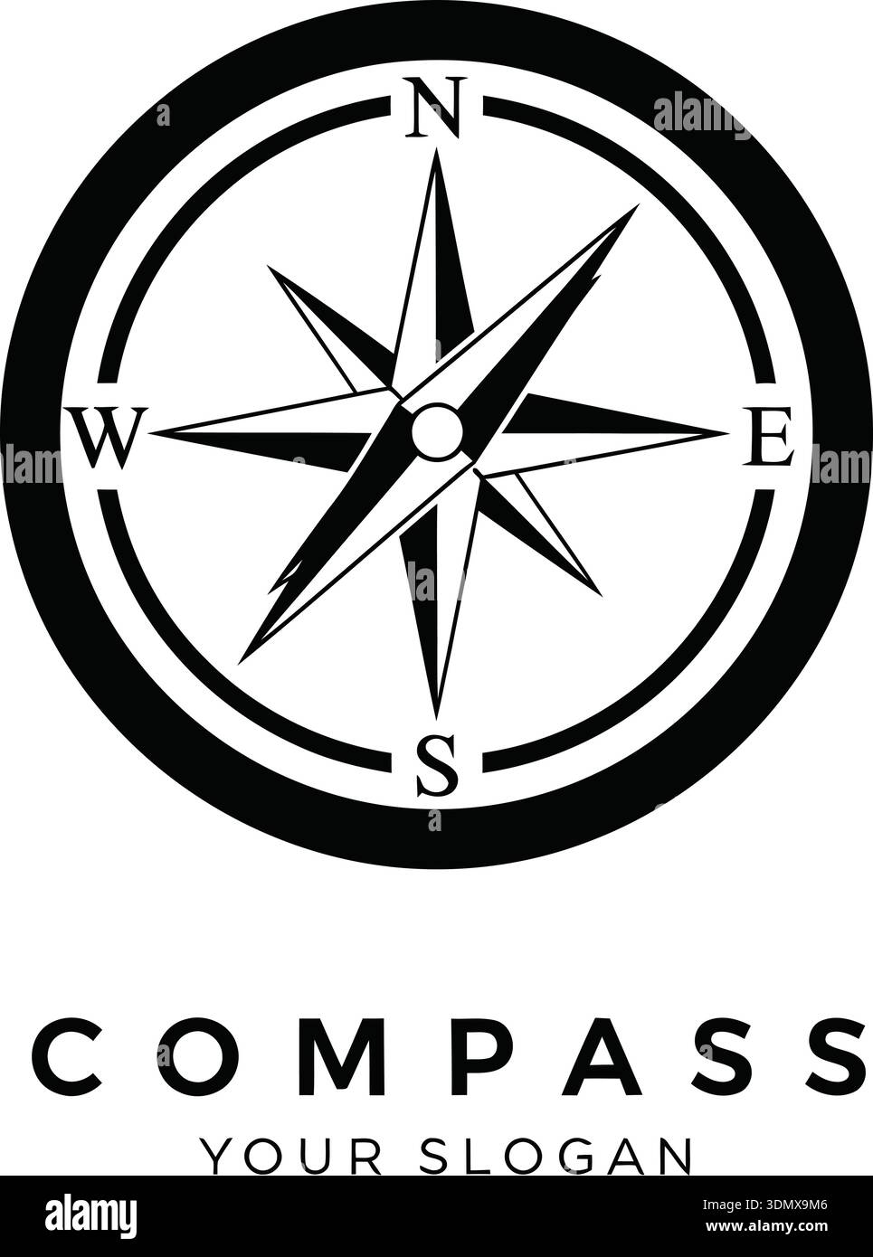 A compass rose with cardinal directions is a classic symbol of ...