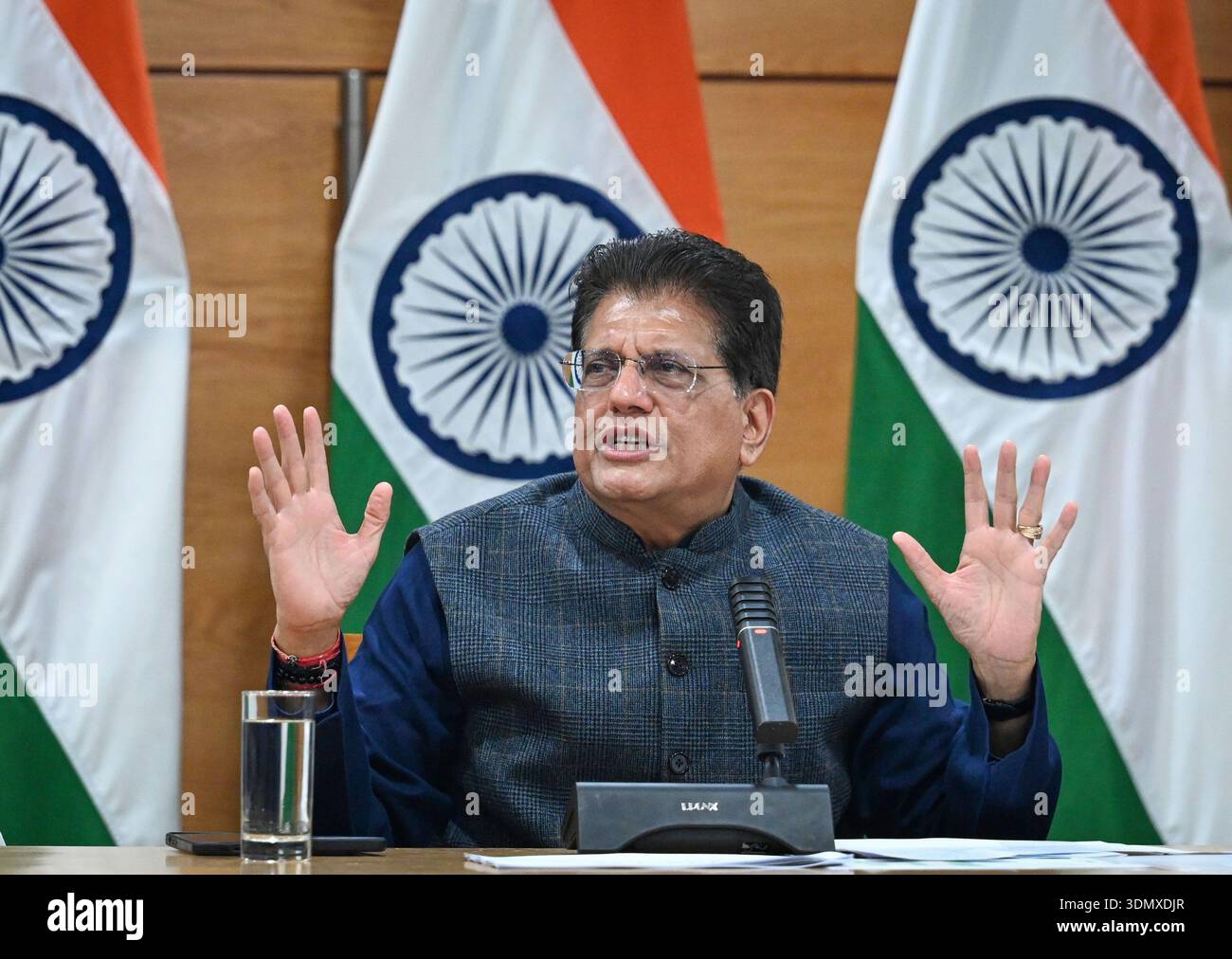NEW DELHI, INDIA - FEBRUARY 7: Piyush Goyal, Union Minister of Commerce ...