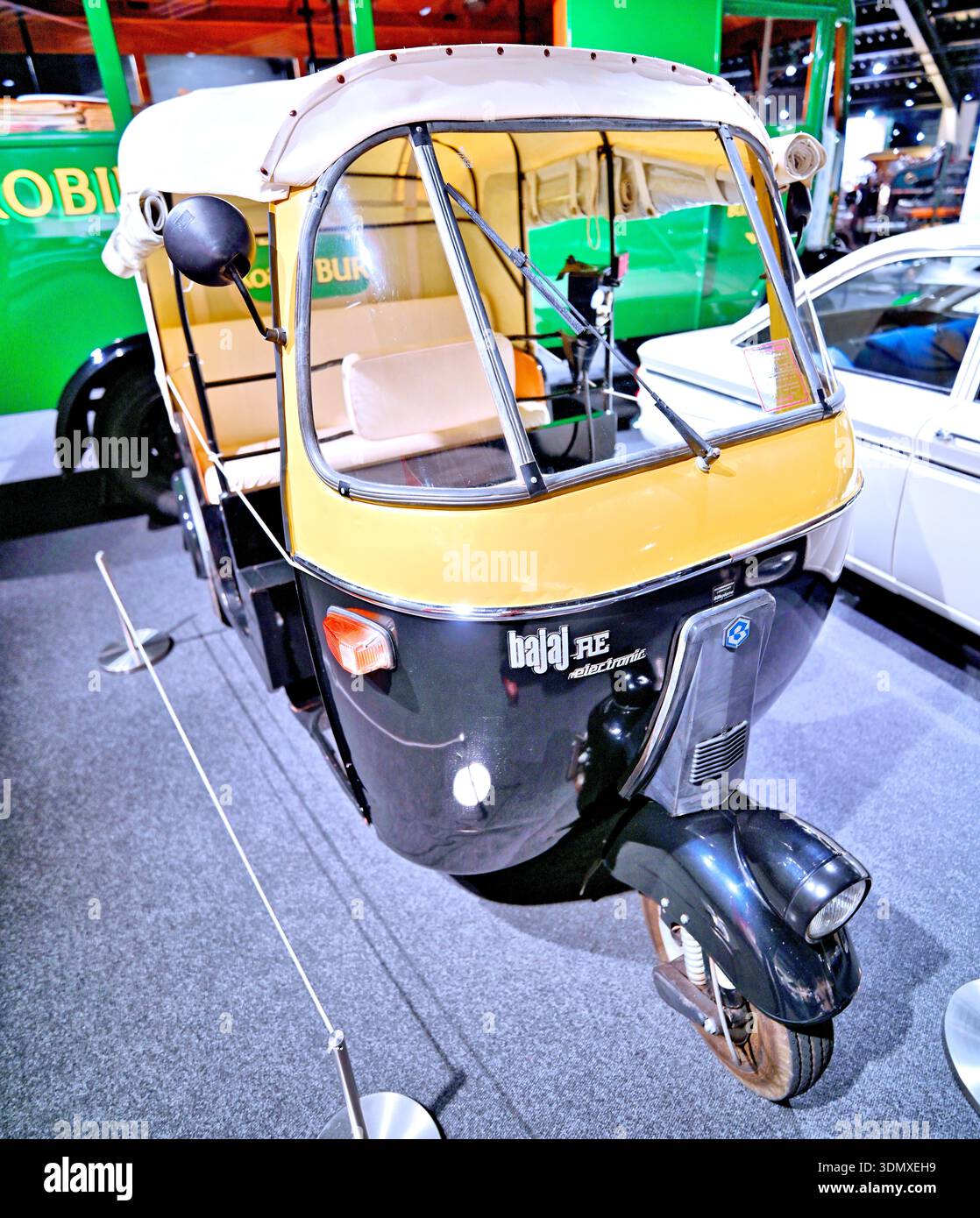 Haynes Motor Museum showing a 1994 Indian Bajaj Auto Rickshaw powered ...