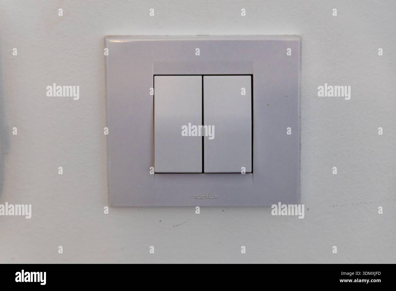 Noplux Modern Double Wall Light Switch Stock Photo