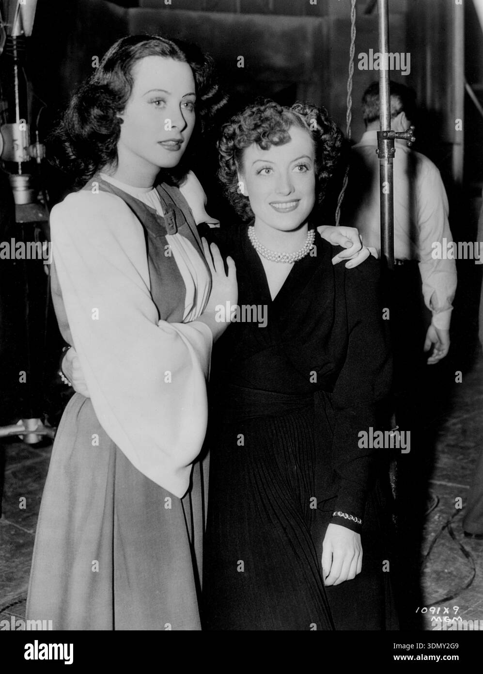 HEDY LAMARR visits JOAN CRAWFORD (in costume as Crystal Allen) on the ...