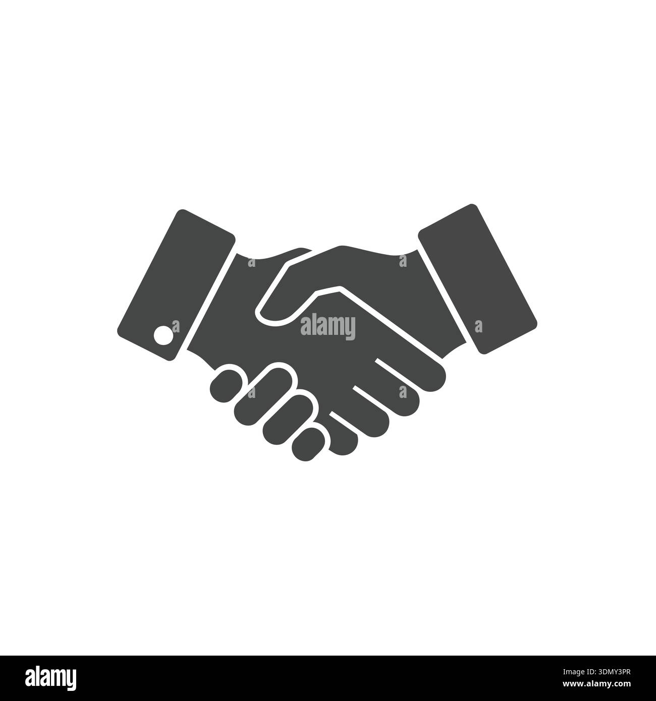 A clean and simple handshake icon conveys a message of unity and ...