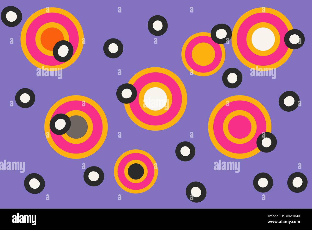Vibrant concentric circles colorful dots hi-res stock photography and ...