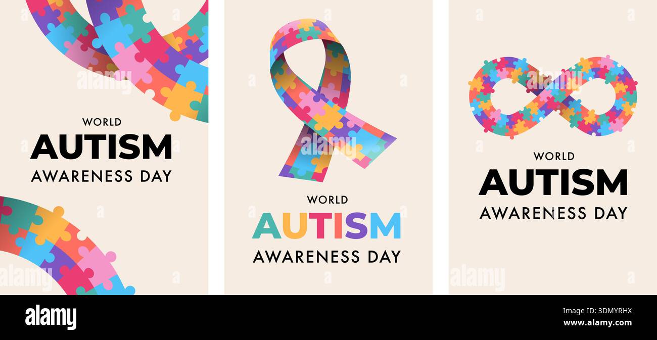 Autistic Sign Background World autism awareness day vertical banner templates and poster ...