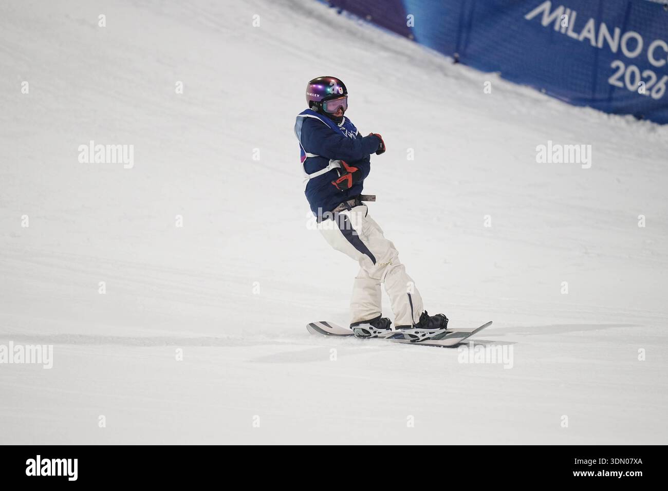 February 07 2026 Kira Kimura Japan Competes During The Big Air February 07 2026kira Kimura Japan Competes During The Big Air Snowboard Competition On Day 1 Of The Milano Cortina 2026 Winter Olympic Games At Livigno Snow Park In Livigno Italy Ulrik Pedersencsm 3DN07XA 