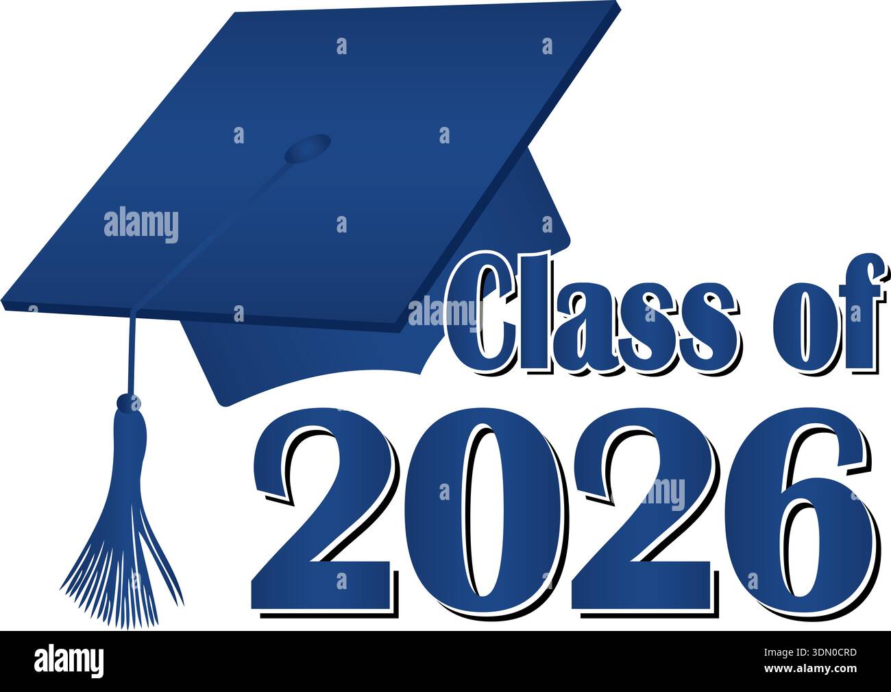 Blue Class of 2026 Graduation Cap Stock Photo - Alamy