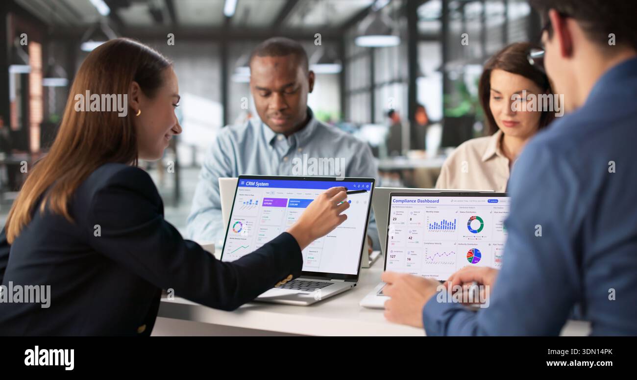 Woman analyzing risk dashboard hi-res stock photography and images - Alamy
