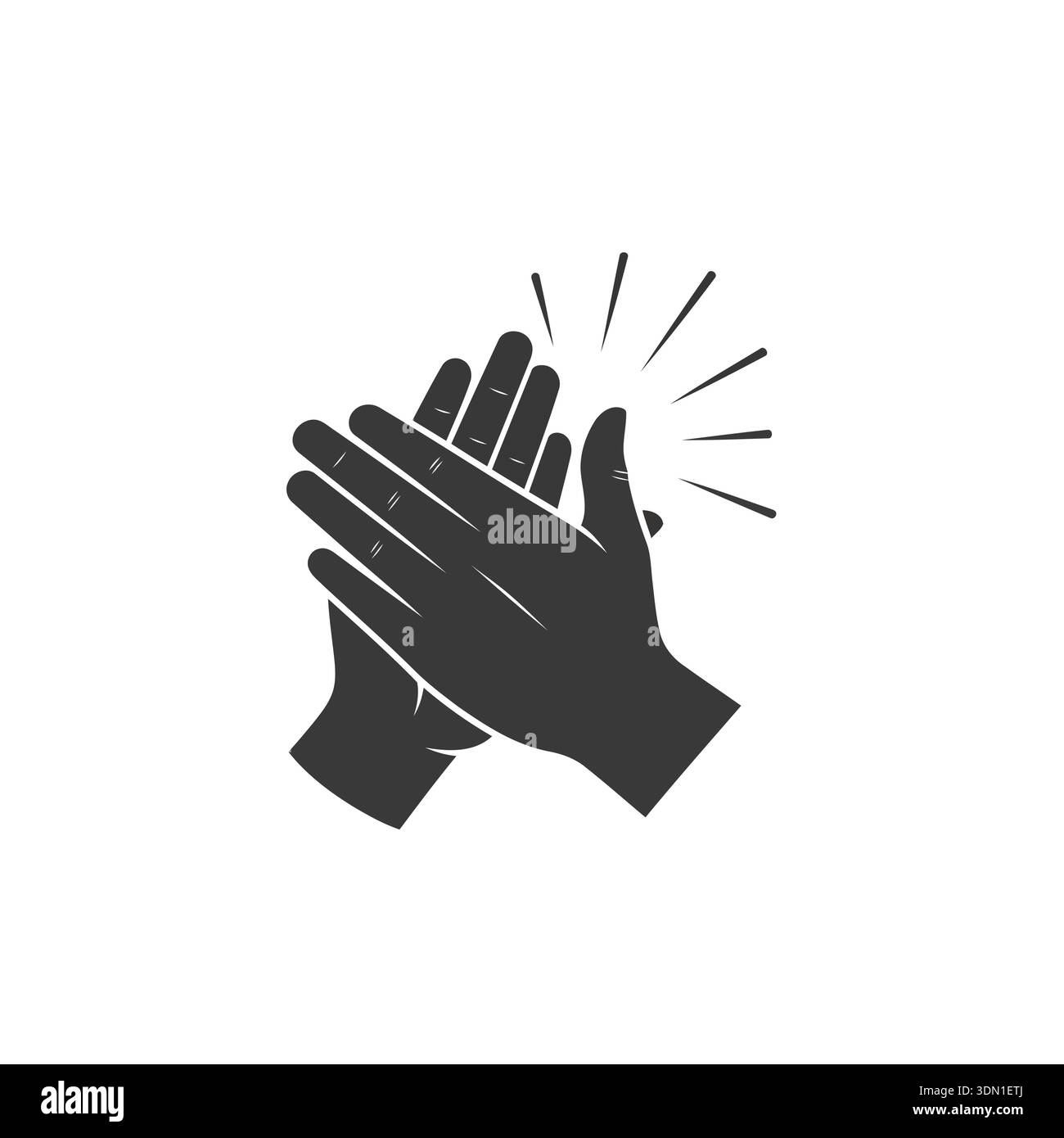 The image presents a clapping hands icon, representing appreciation ...