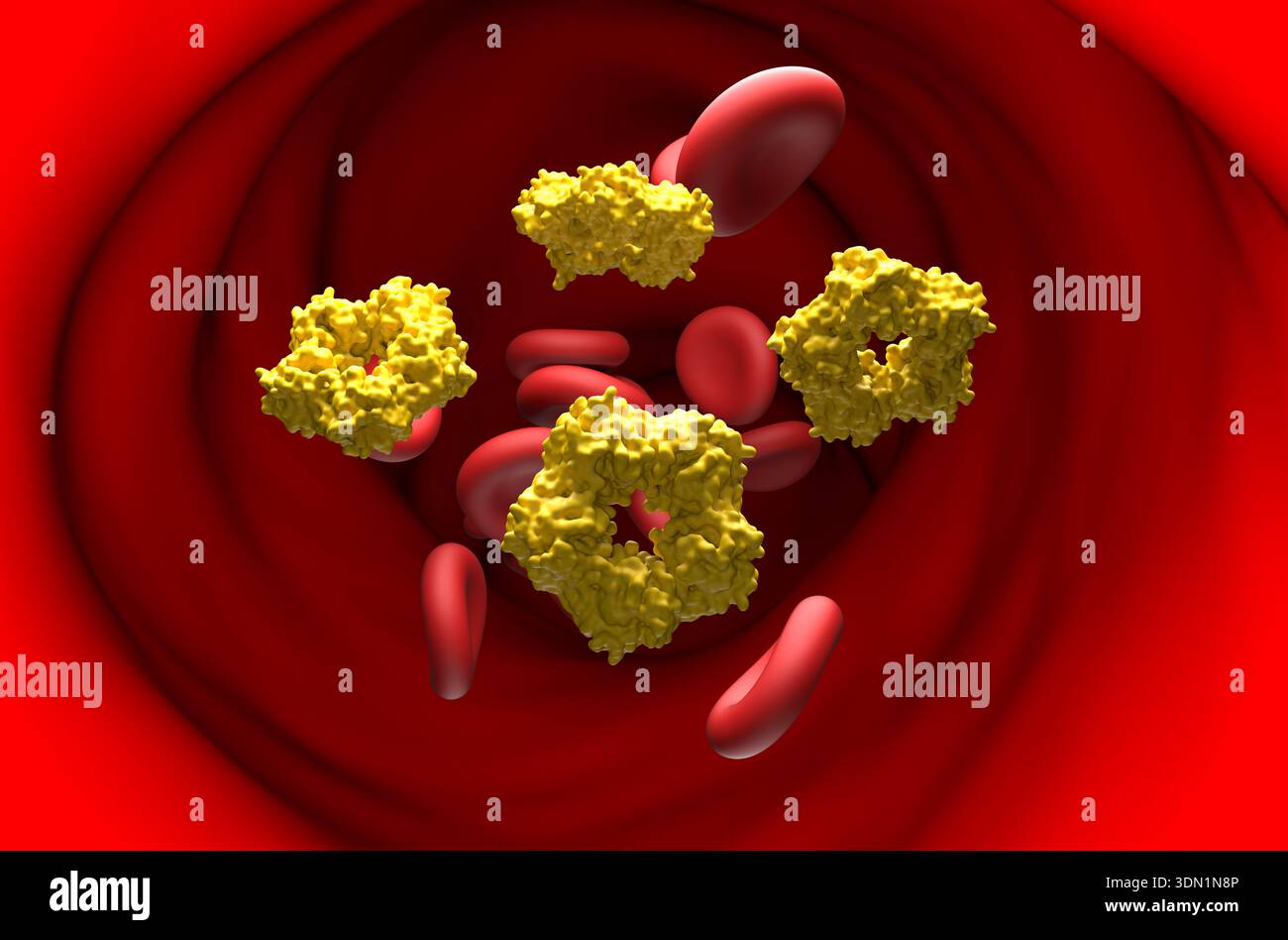 C-reactive protein (CRP) - section view 3d illustration Stock Photo - Alamy